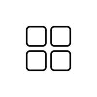 Menu icon with outline style vector
