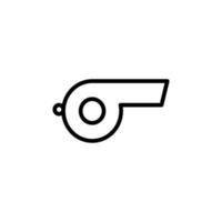 Whistle icon with outline style vector