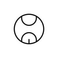 Ball icon with outline style vector
