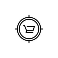 Trolley icon with outline style vector