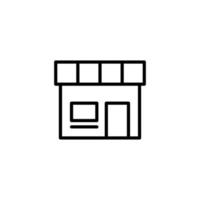 Store icon with outline style vector