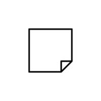 Paper icon with outline style vector