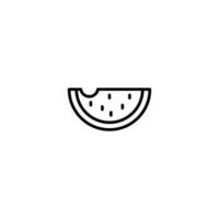 Watermelon icon with outline style vector