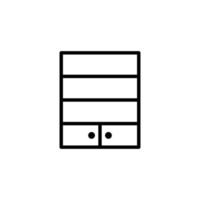 Drawer icon with outline style vector