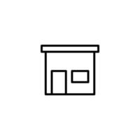 Building icon with outline style vector