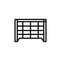Goal icon with outline style vector