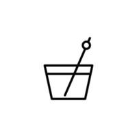 Drink icon with outline style vector