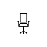 Chair icon with outline style vector