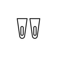 Surf icon with outline style vector