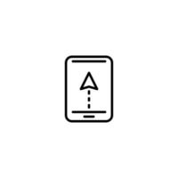 Navigation icon with outline style vector