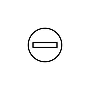 Button icon with outline style vector