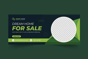 Dream Home Real Estate Social Media Cover Template Design vector