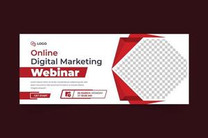 Digital Marketing Webinar Social Media And Web Banner Design vector