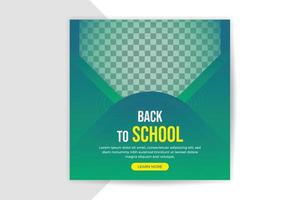 School Admission Social Media Banner vector