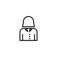 Uniform icon with outline style vector