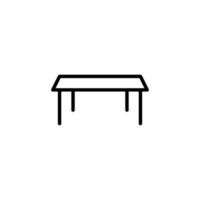 Table icon with outline style vector