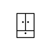 Cupboard icon with outline style vector