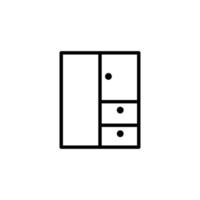 Cupboard icon with outline style vector