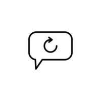 Message icon with outline style vector