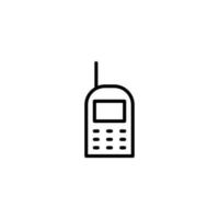 Call icon with outline style vector