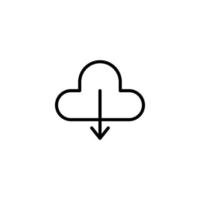 Cloud icon with outline style vector
