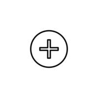 Button icon with outline style vector