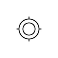 Target icon with outline style vector