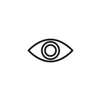 Vision icon with outline style vector