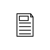 Document icon with outline style vector