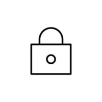 Padlock icon with outline style vector