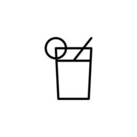 bebida icono con contorno estilo vector