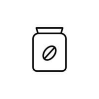 Drink container icon with outline style vector