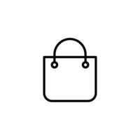 Shopping bag icon with outline style vector