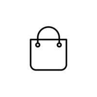 compras bolso icono con contorno estilo vector