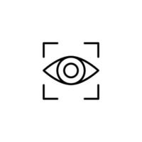 Eyes icon with outline style vector