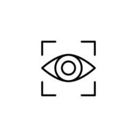 Eyes icon with outline style vector