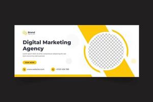 Digital Marketing Social Media And Web Banner Design Template vector