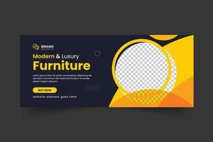 Furniture Sale Social Media Cover Template vector