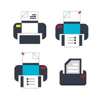 Printer Icon Vector Design Template. Print paper or document sign. Home printer icon. Flat illustration of home printer vector icon for web design