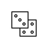 Dice icon with outline style vector