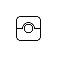 Camera icon with outline style vector