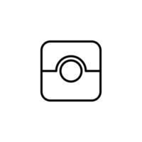 Camera icon with outline style vector