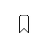Tag icon with outline style vector