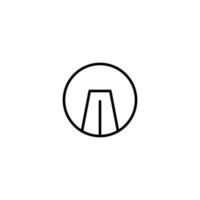 Navigation icon with outline style vector