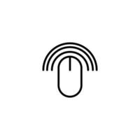 Secure icon with outline style vector
