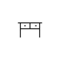 Table icon with outline style vector