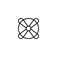 Float tire icon with outline style vector