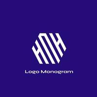 PrintHNH monogram logo design with modern concept vector