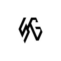 sg letra inicial logo diseño vector ilustración