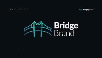 Modern bridge logo can be used as an icon or brand for your company vector